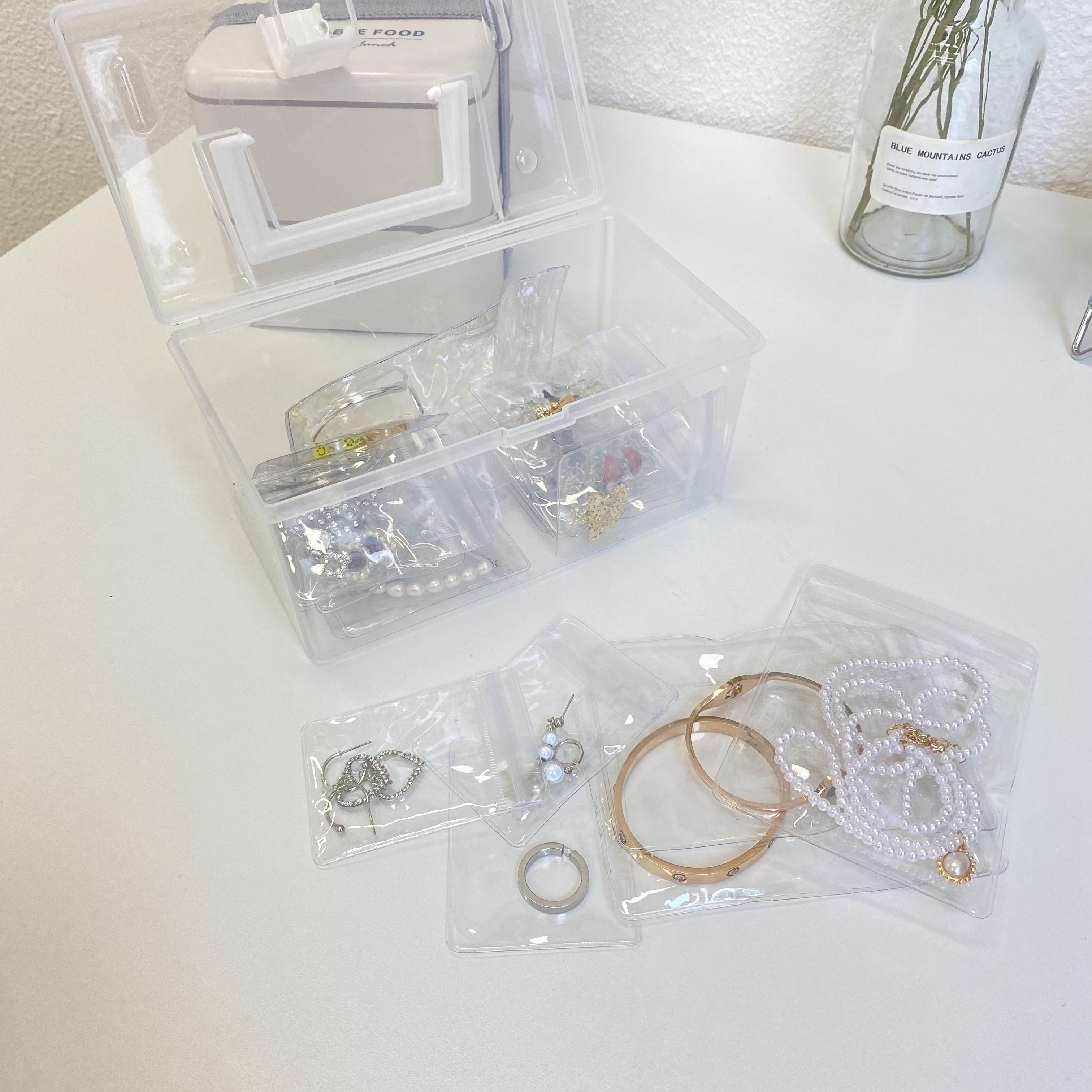 11pcs Transparent Jewelry Zipper Bags